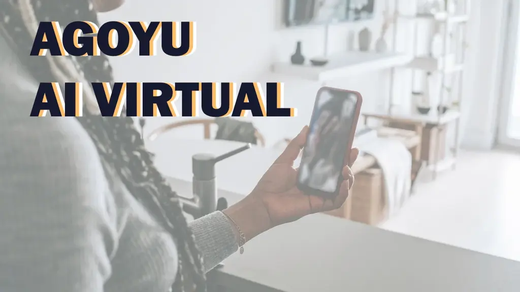 Agoyu AI Virtual — a woman holding up a phone to scan the room in front of her