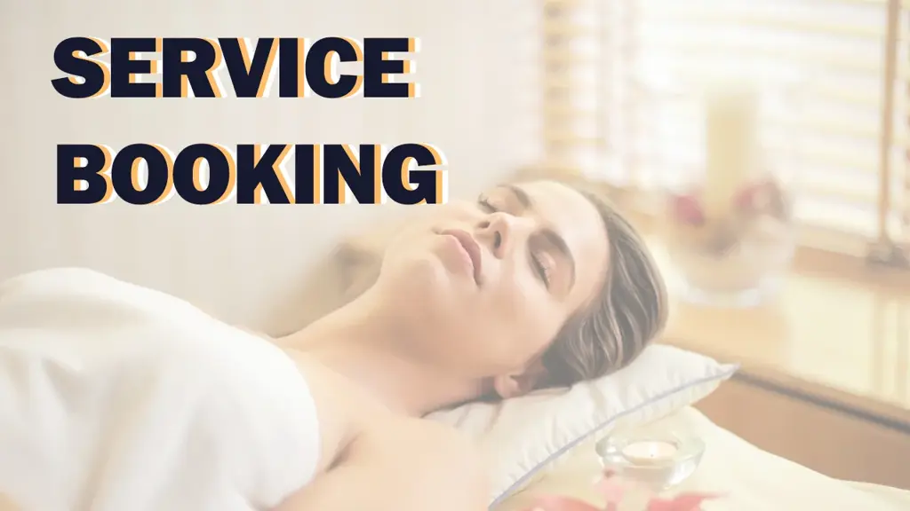 Service Booking — a woman lying down during a spa treatment